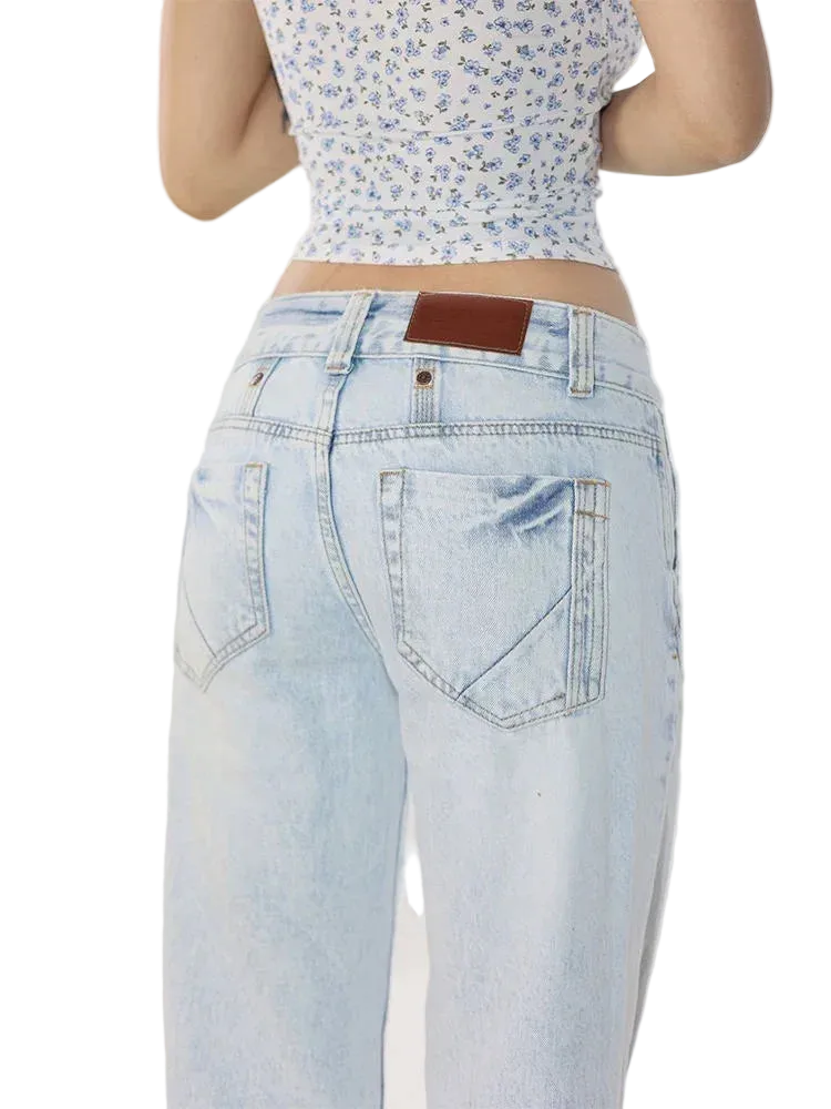 Light Blue Low Waist Jeans