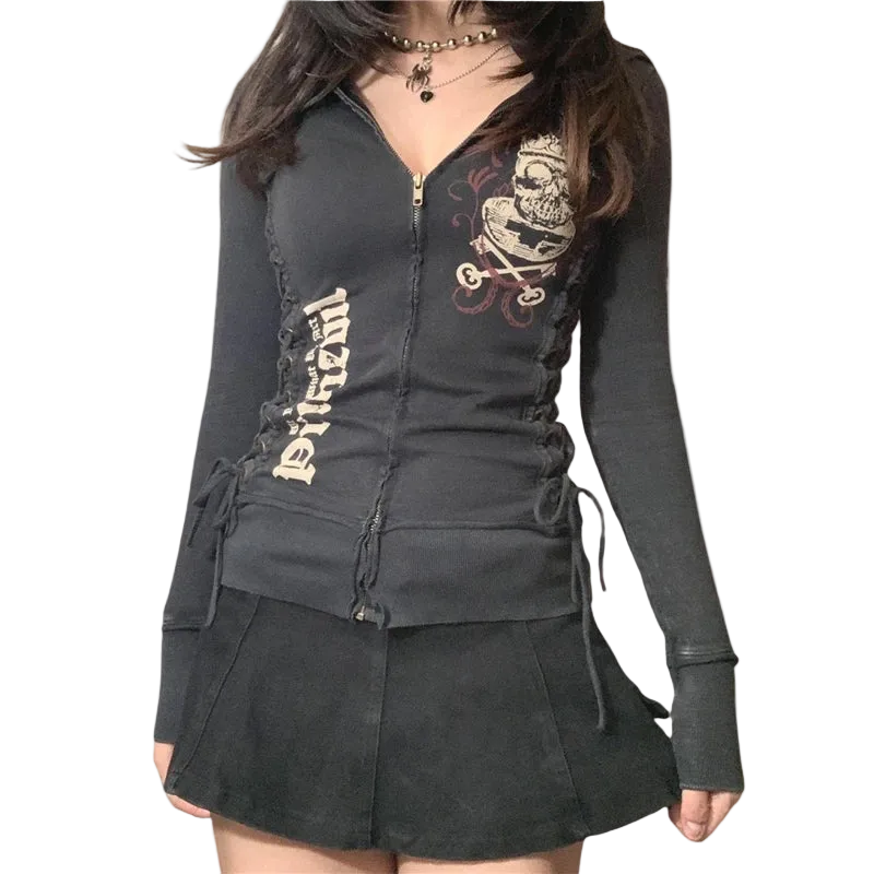 2000s Zip Up Top