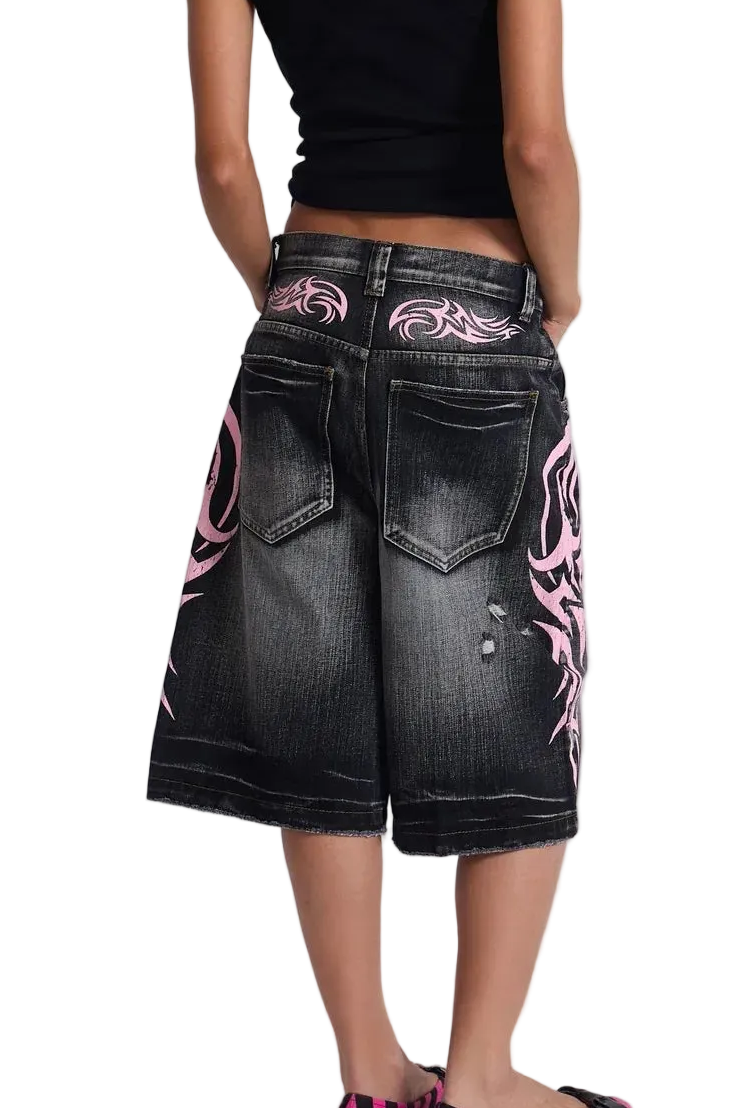 Pink Graphic Shorts