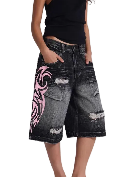Pink Graphic Shorts