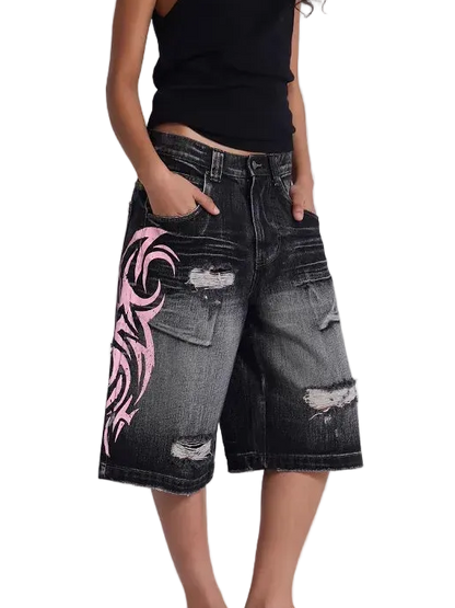 Pink Graphic Shorts