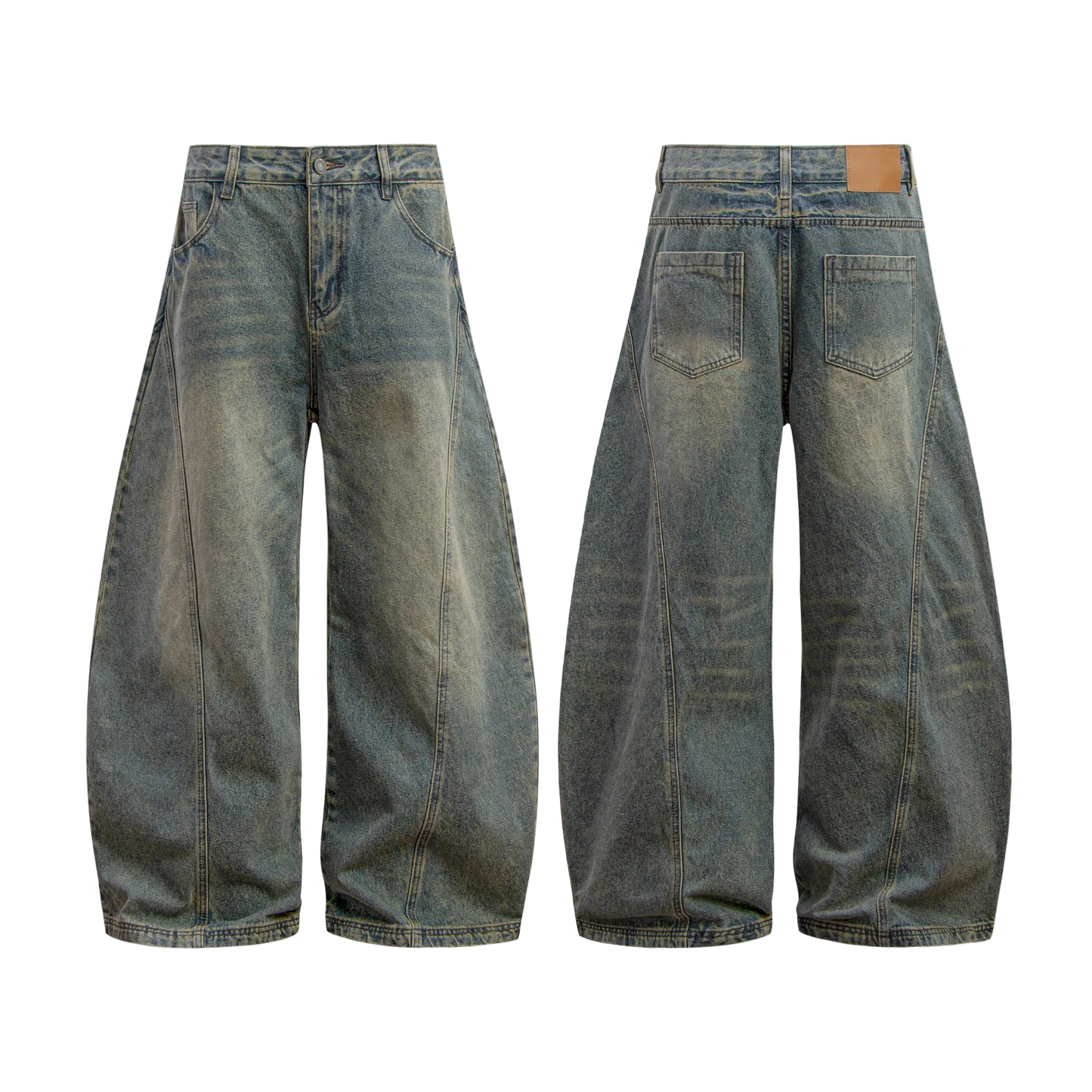Washed Baggy Jeans
