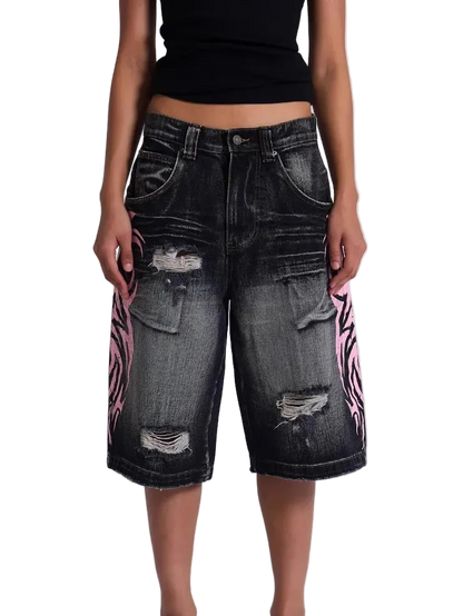 Pink Graphic Shorts