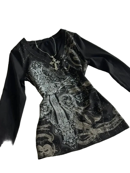 Black Printed Shirt
