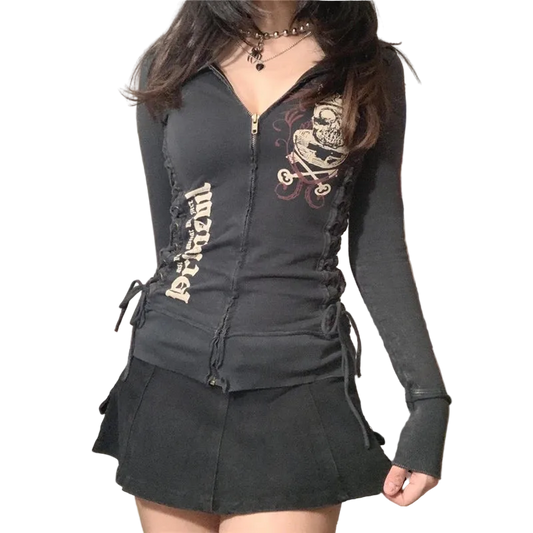 2000s Zip Up Top