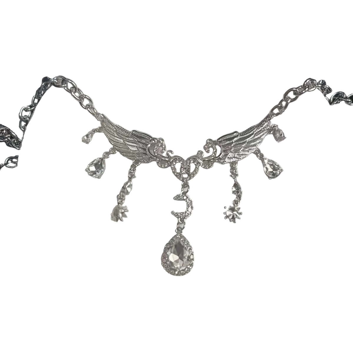 Rhinestone Wings Necklace