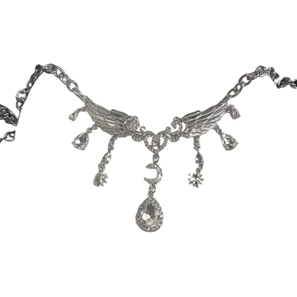 Rhinestone Wings Necklace