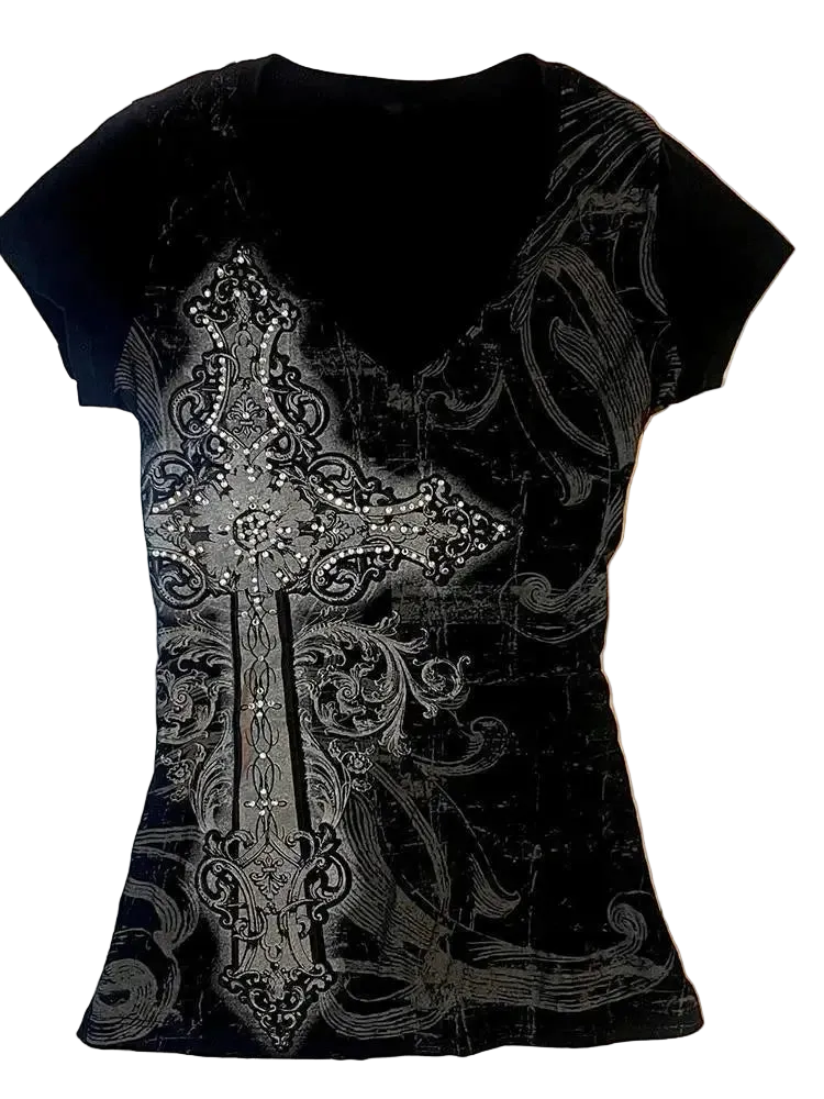 Black Printed T-shirt