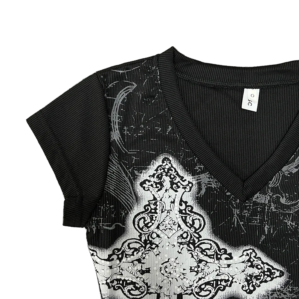 Black Printed T-shirt