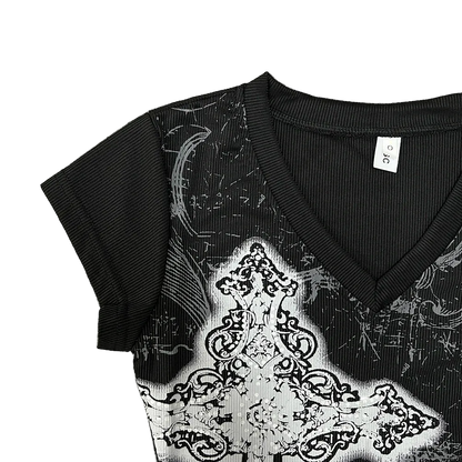 Black Printed T-shirt