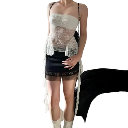 Lace Irregular Top