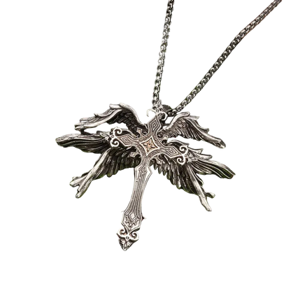 Wings Cross Necklace