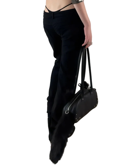 Black Low Rise Jeans