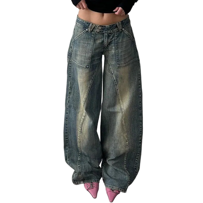 Washed Loose Jeans