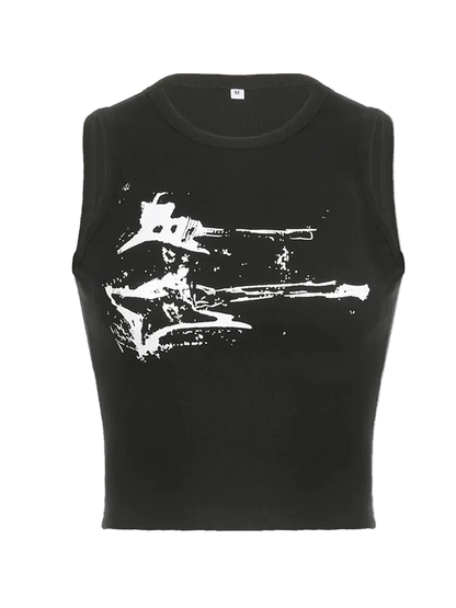 Guitar Print Tank Top