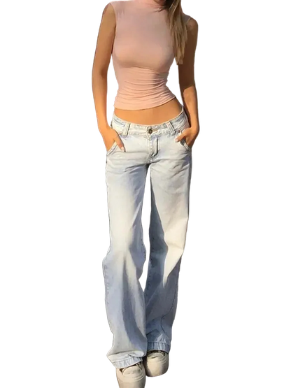 Light Blue Low Waist Jeans