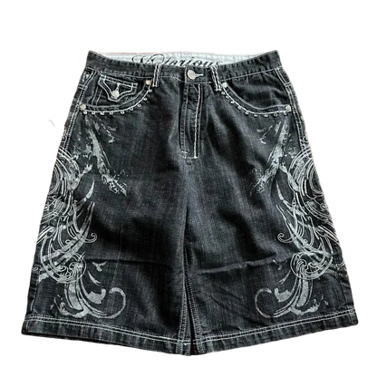 Embroidered Jorts