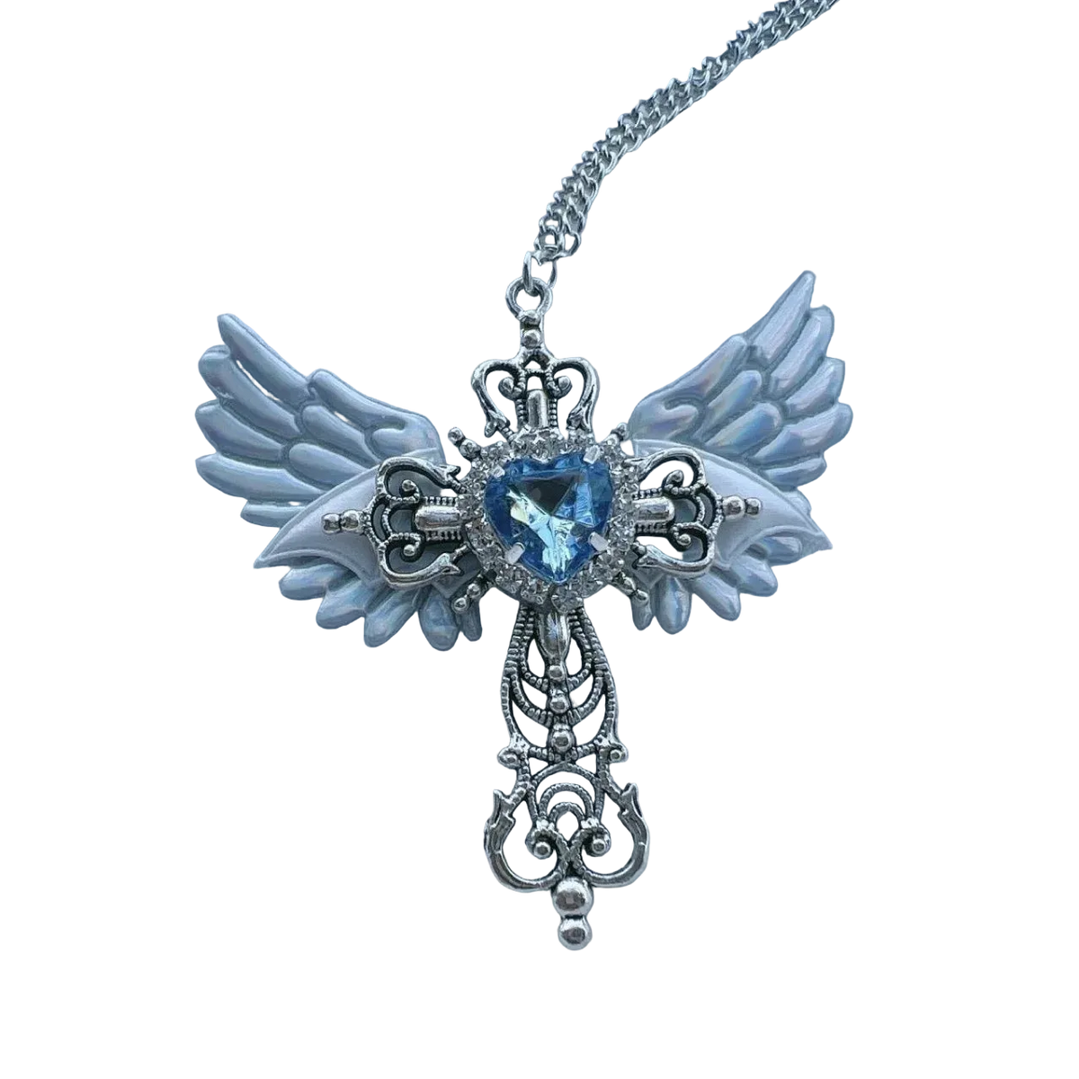 Wings Cross Pendant Necklace