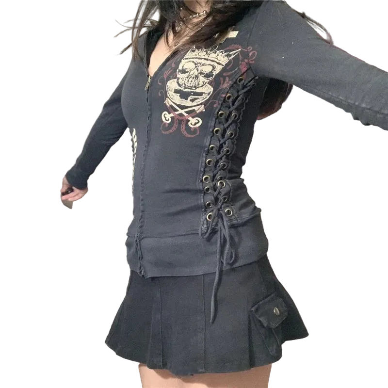 2000s Zip Up Top