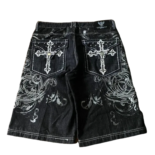 Embroidered Jorts