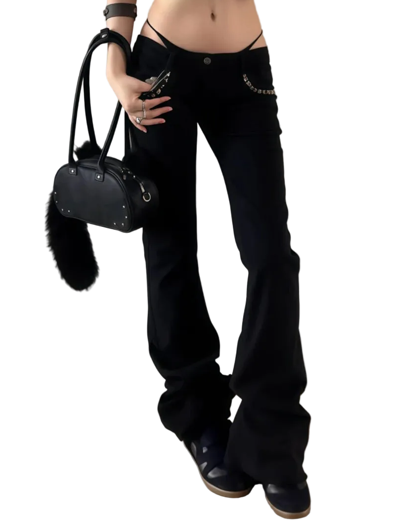 Black Low Rise Jeans