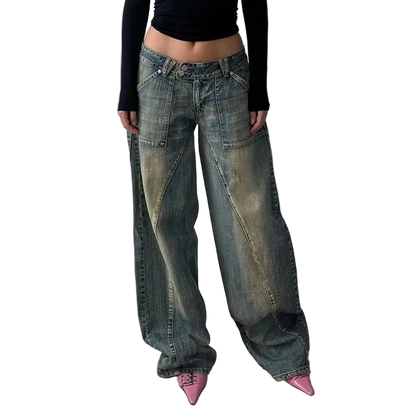 Washed Loose Jeans