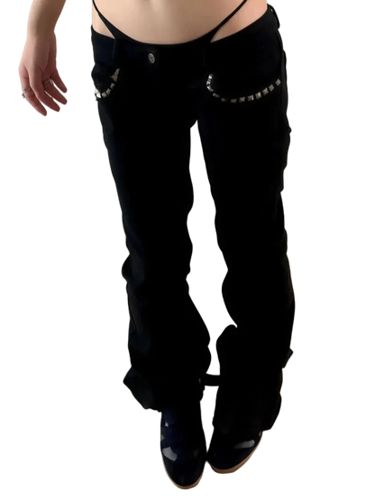 Black Low Rise Jeans