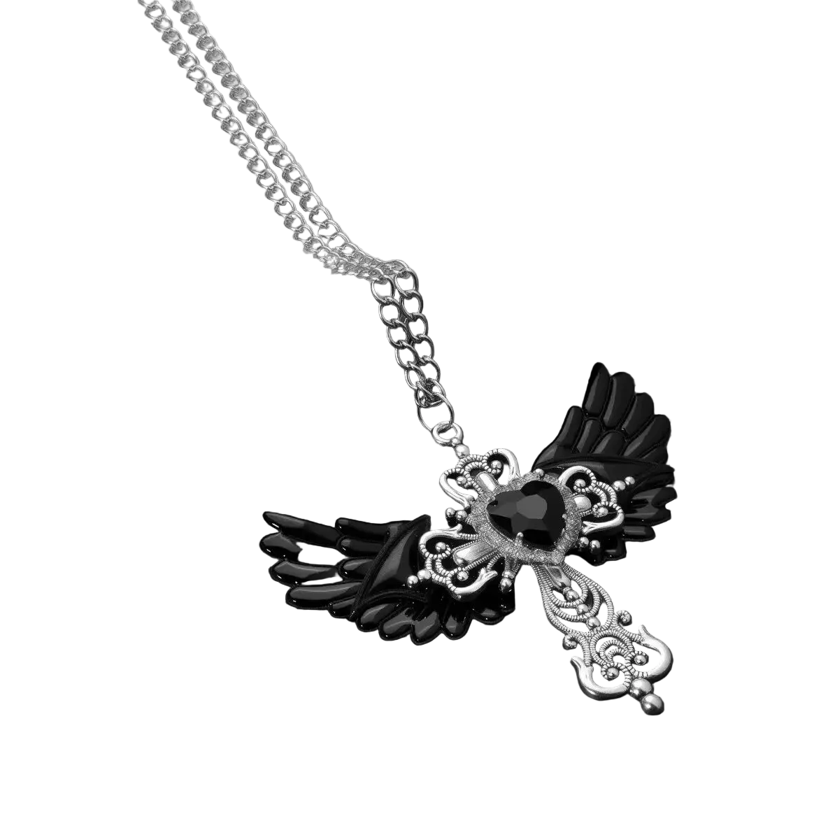 Wings Cross Pendant Necklace