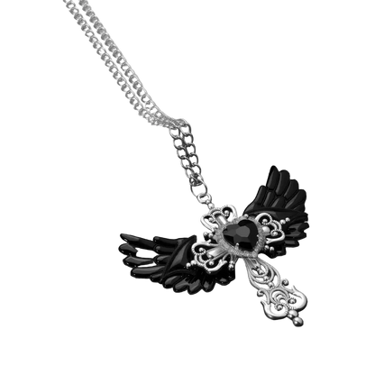 Wings Cross Pendant Necklace
