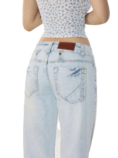 Light Blue Low Waist Jeans