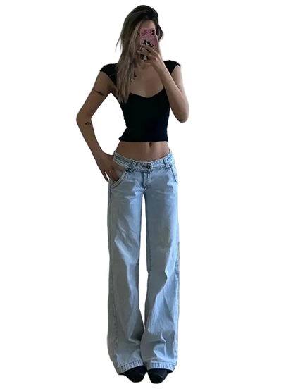 Light Blue Low Waist Jeans