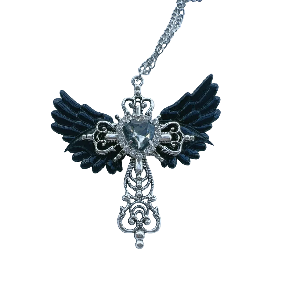 Wings Cross Pendant Necklace