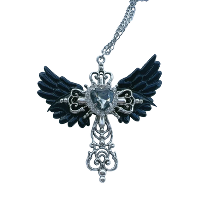 Wings Cross Pendant Necklace