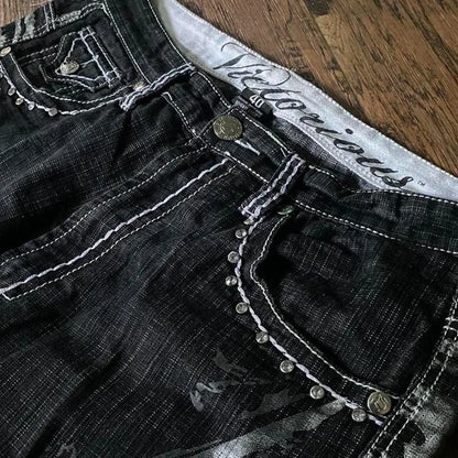 Embroidered Jorts