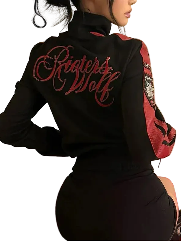 Letter Print Jacket
