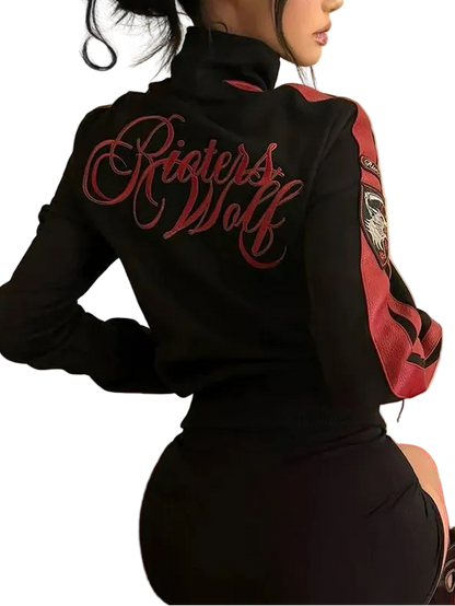 Letter Print Jacket