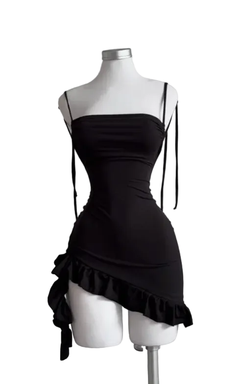 Backless Lace up Dress
