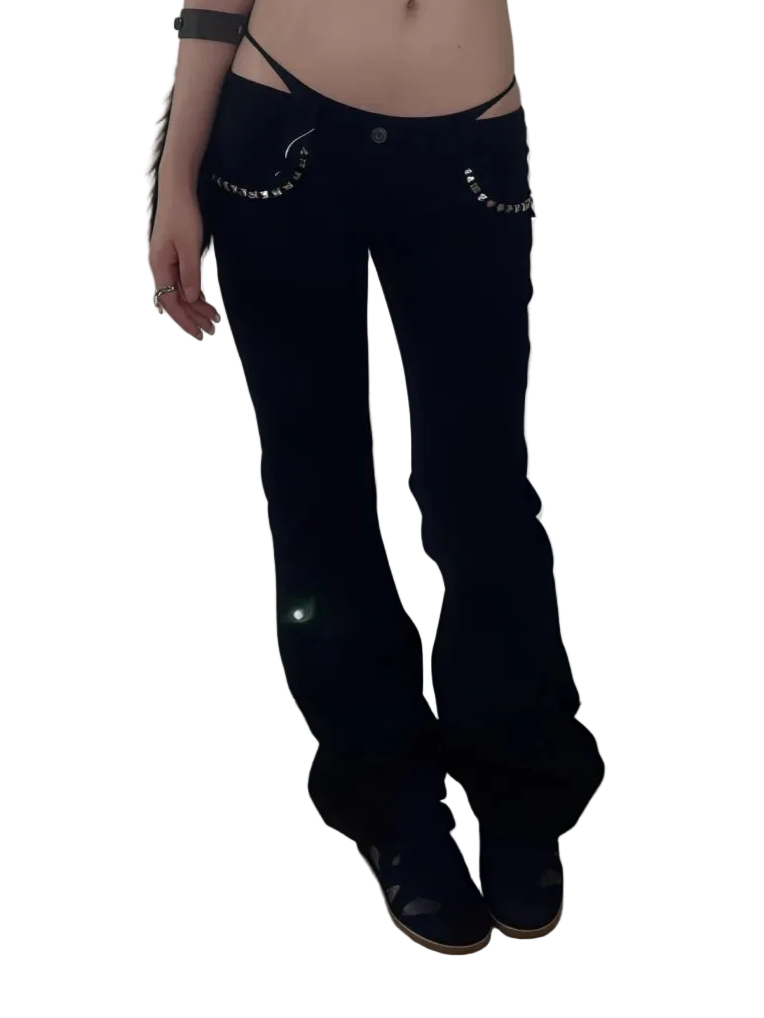 Black Low Rise Jeans