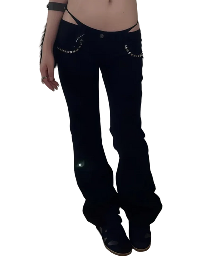 Black Low Rise Jeans