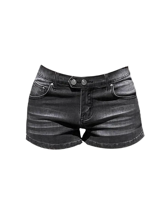Grey Denim Shorts