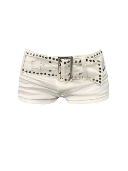 White Denim Shorts