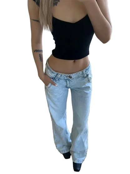 Light Blue Low Waist Jeans