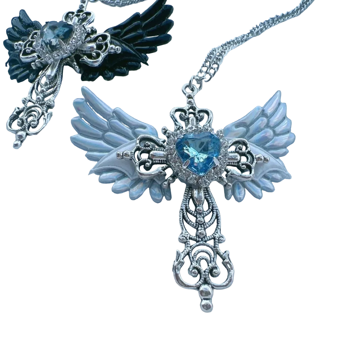 Wings Cross Pendant Necklace
