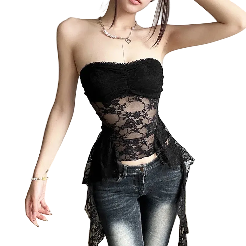 Lace Irregular Top