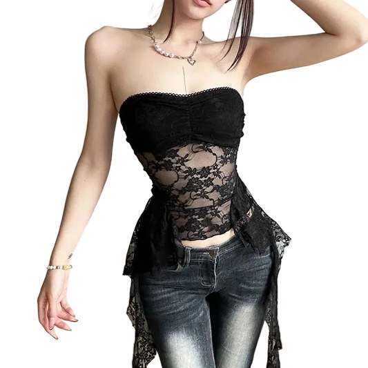 Lace Irregular Top