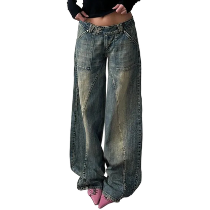 Washed Loose Jeans