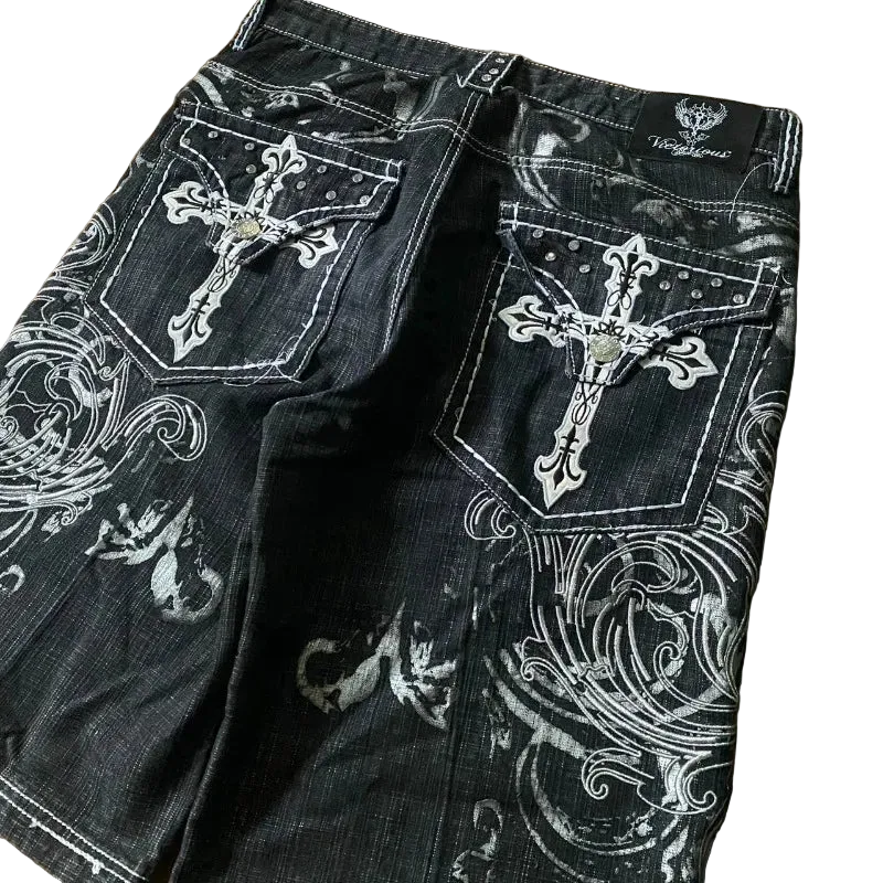 Embroidered Jorts