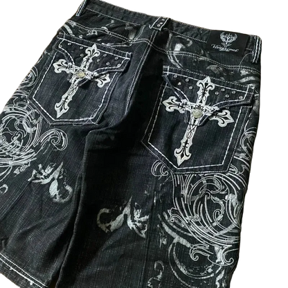 Embroidered Jorts