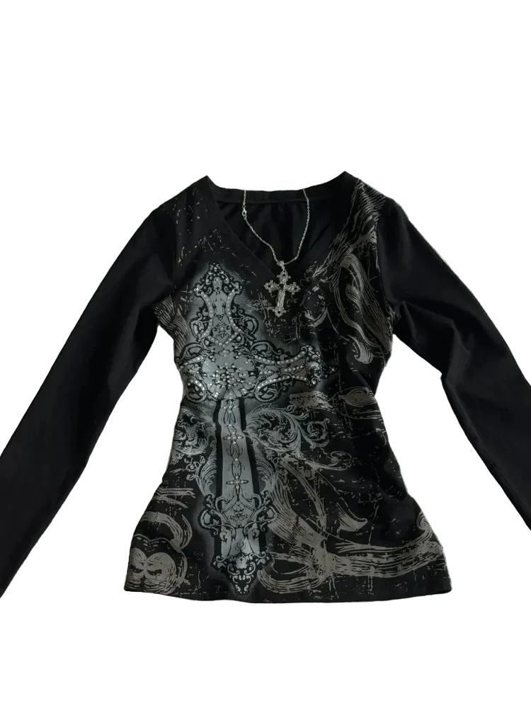 Black Printed Shirt