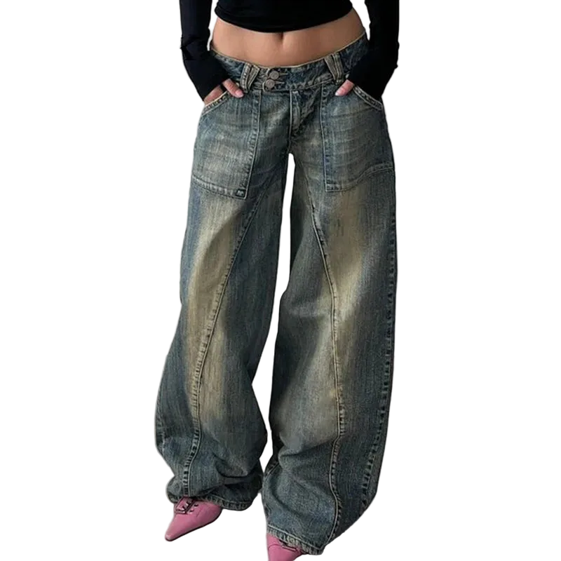 Washed Loose Jeans